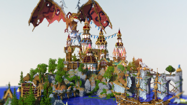 He-Hezron // Fantasy Castle Dragon Spawn / Lobby //  RPG Map ready to explore! ///