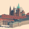 Prague castle with St. Vitus cathedral | Krysot | stage 35% (with download)