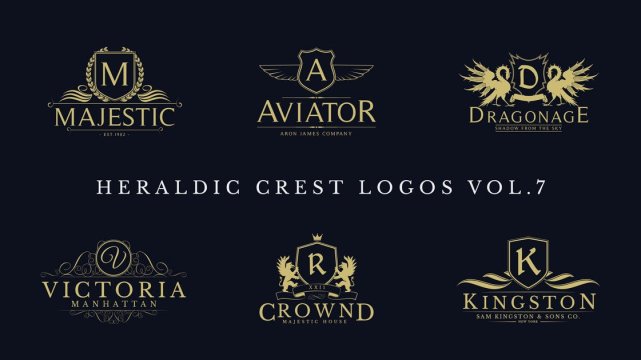 Heraldic Crest Logos Vol.7