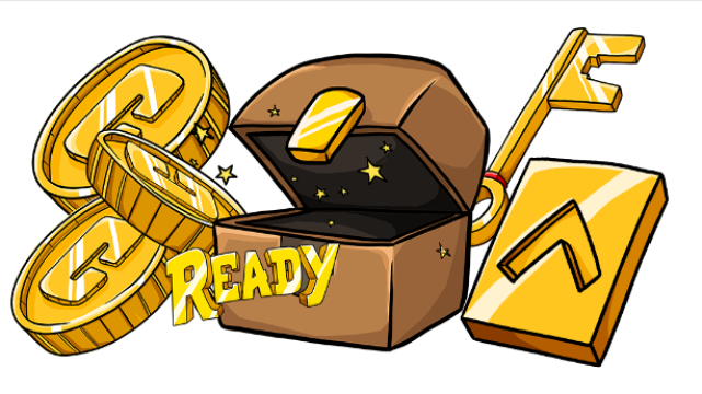 8 Hand-Drawn Icons Starter Pack - Coins, Chests, Key | START YOUR SERVER STRONG